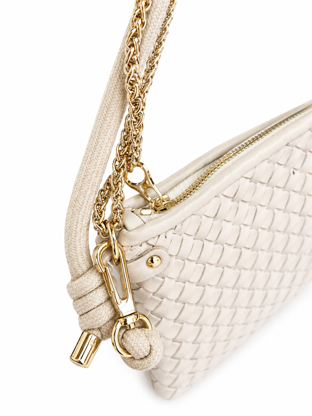 Pochette Pillow Tressé 3D Blanc - Craie Studio
