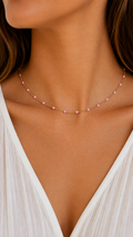 Grigri Collier Acier- Rose