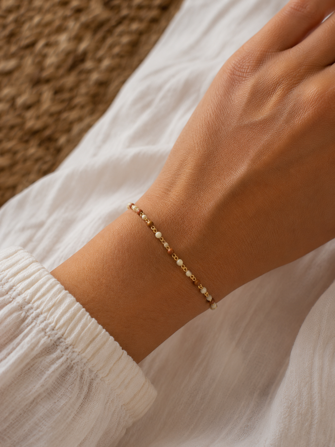 Bracelet Grigri Mélange de Jaunes - porté