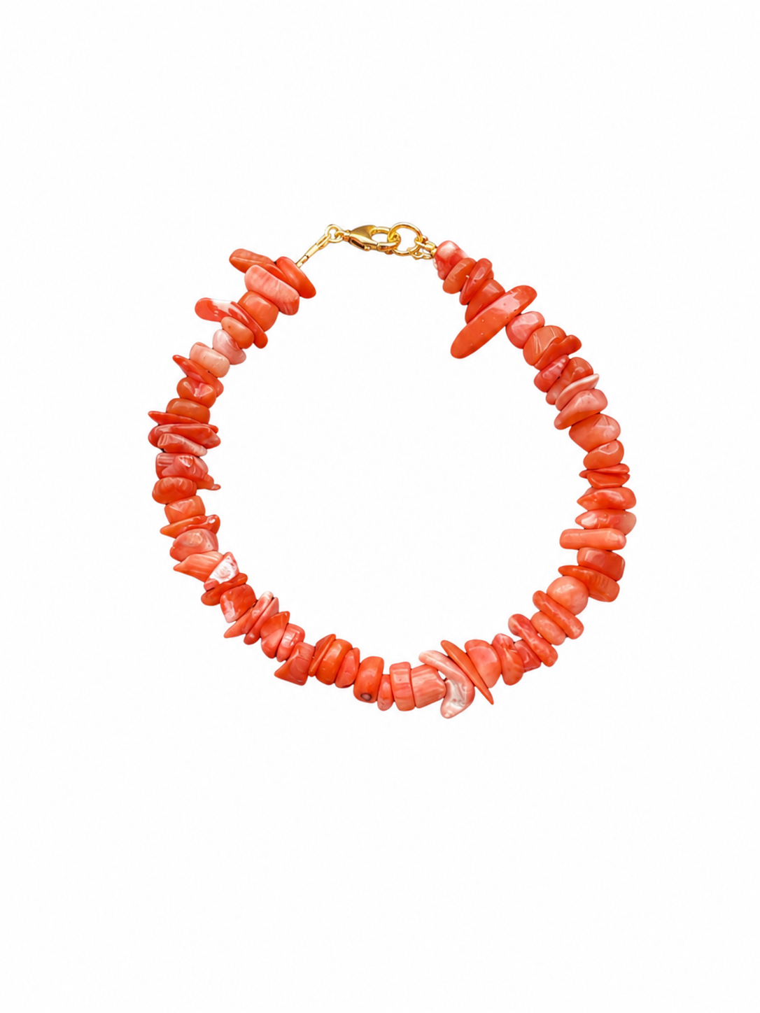 Bracelet Caraïbe Corail Bambou Orange