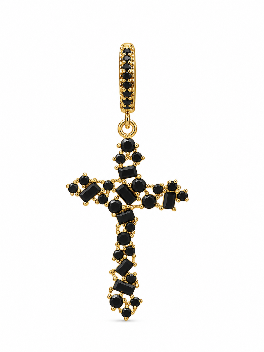 Boucles d'oreilles Vendôme - Noires