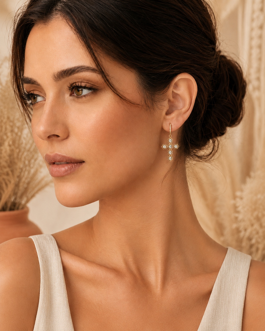 Boucles d'oreilles Blanche