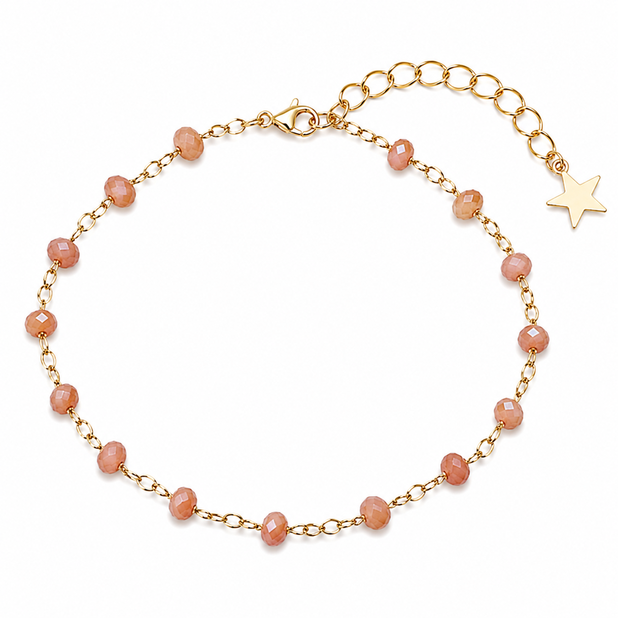 Bracelet Grigri Facetté Orange