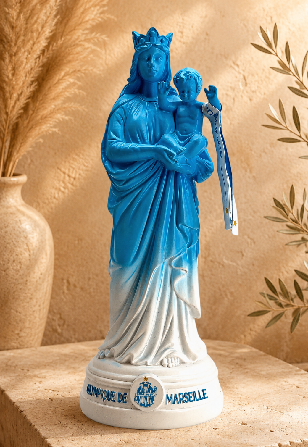 Vierge à l'Enfant Olympique de Marseille – J'ai vu la Vierge