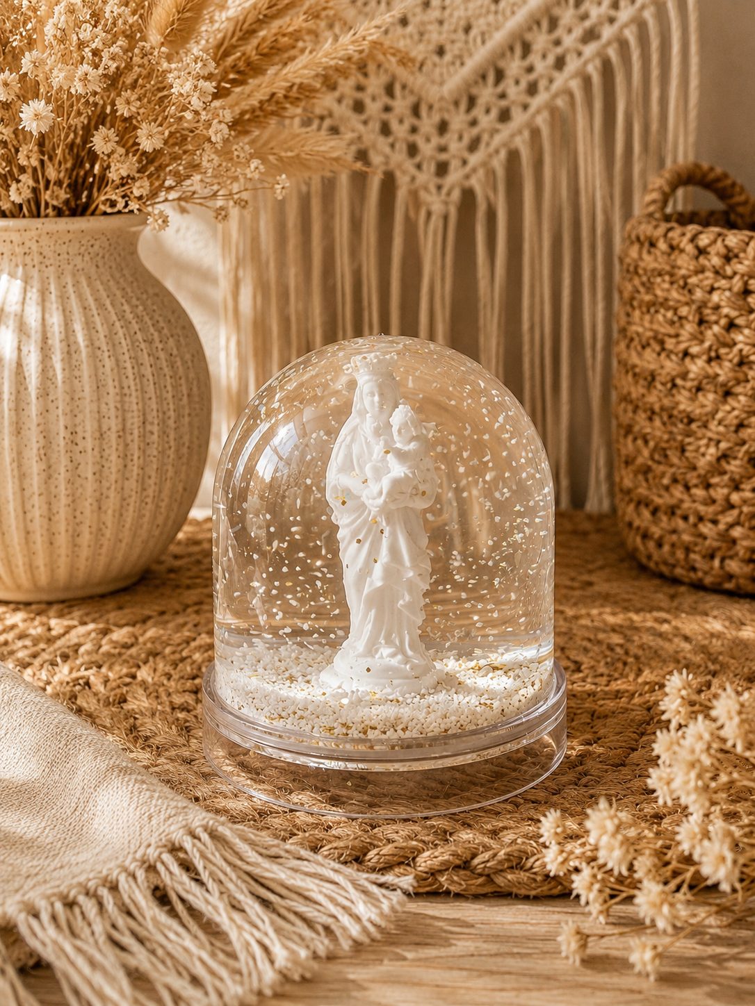 Boules à neige Vierge à l'Enfant - J'ai vu la Vierge