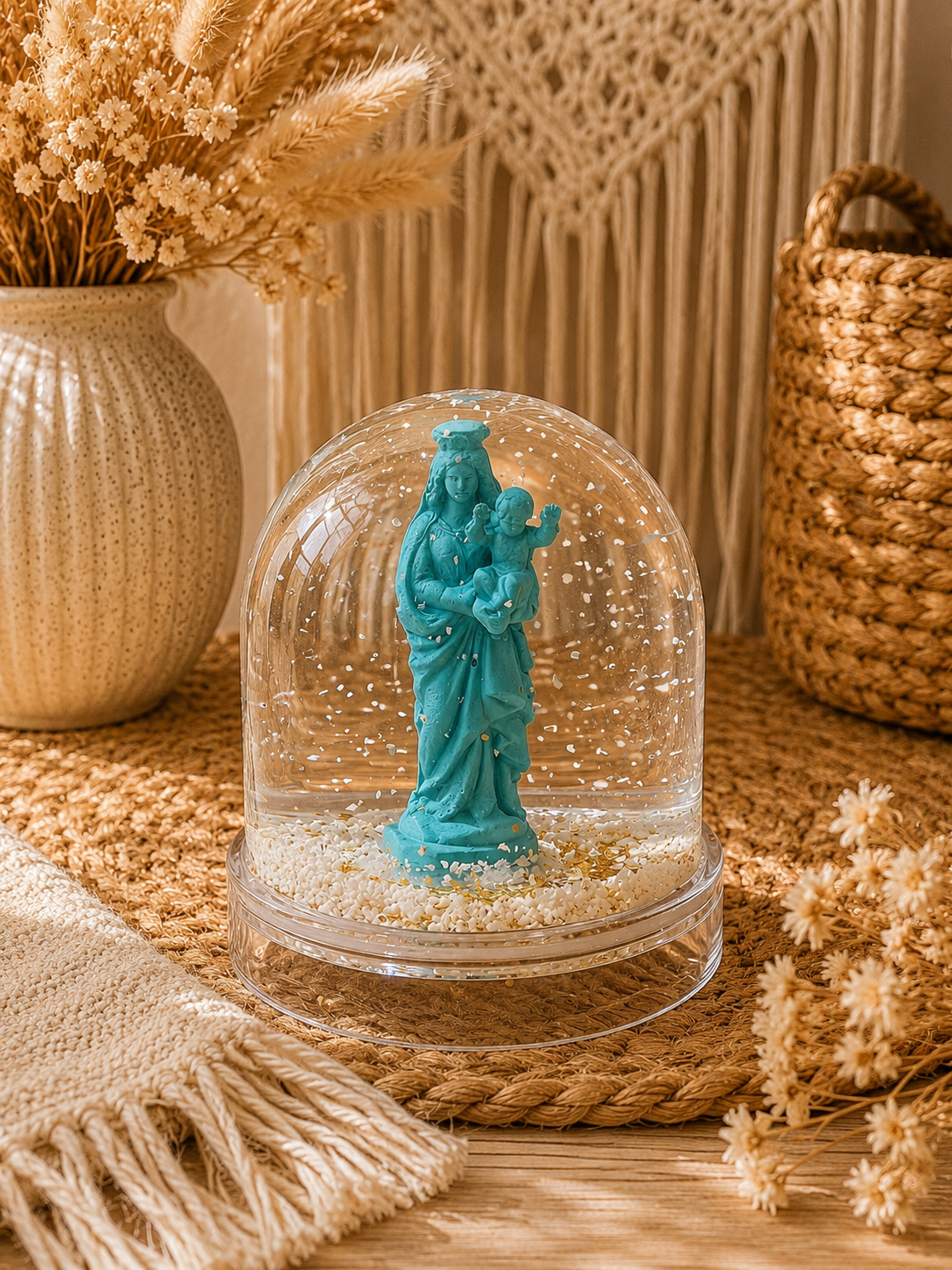 Boules à neige Vierge à l'Enfant - J'ai vu la Vierge