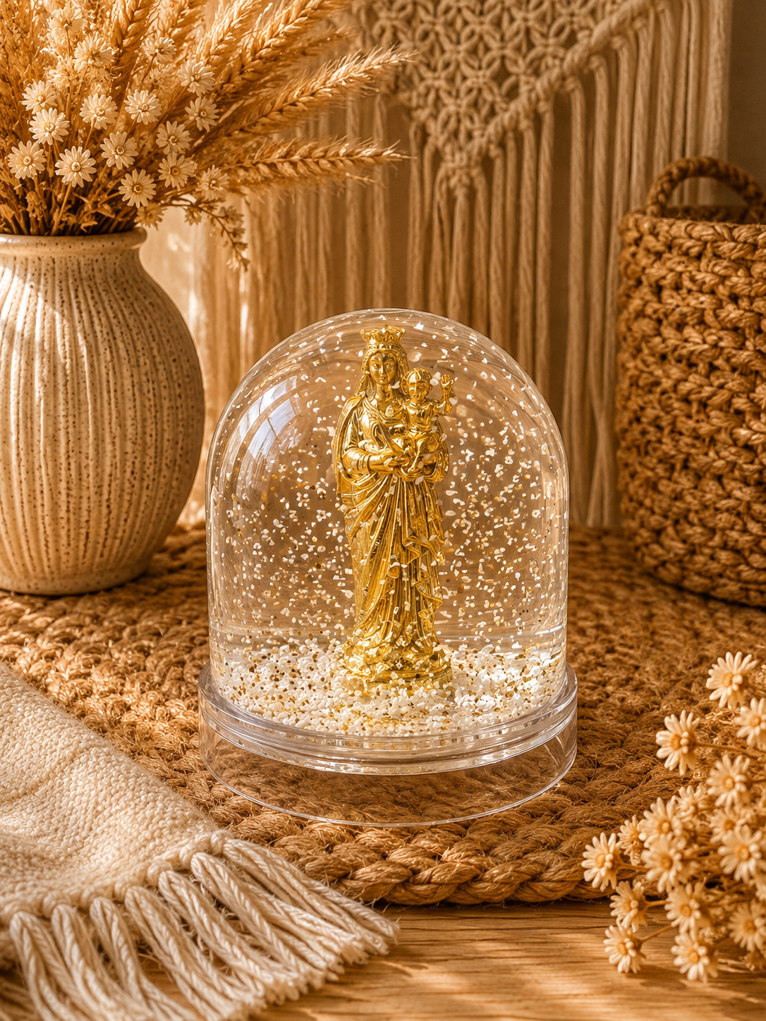 Boules à neige Vierge à l'Enfant - J'ai vu la Vierge