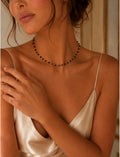 Collier Grigri Facetté Noir