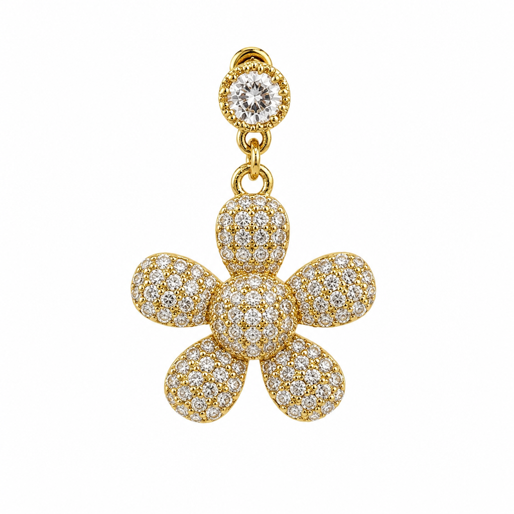 Boucles d'oreilles Flora - Blanches