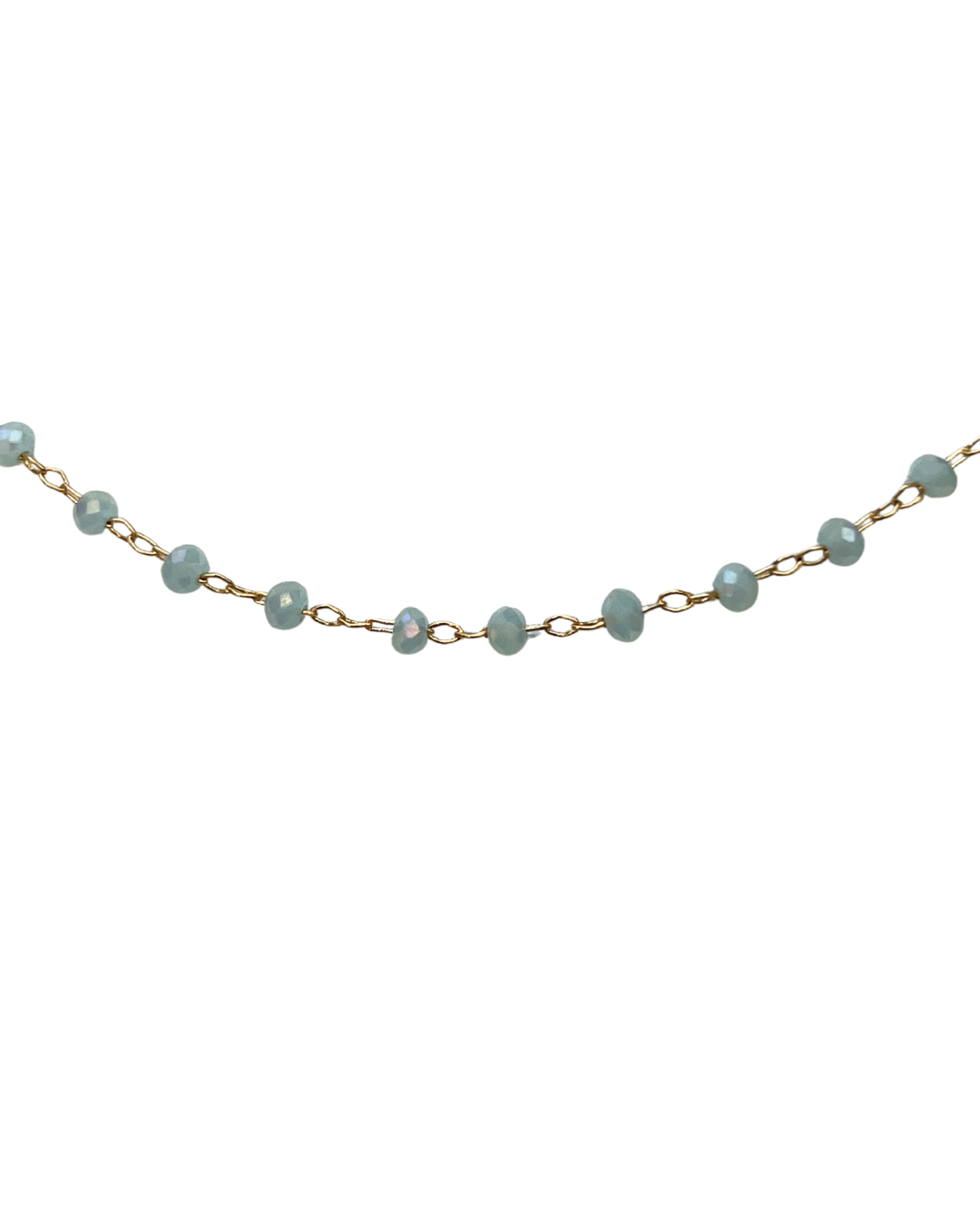 Bracelet Grigri Facetté Bleu Pastel