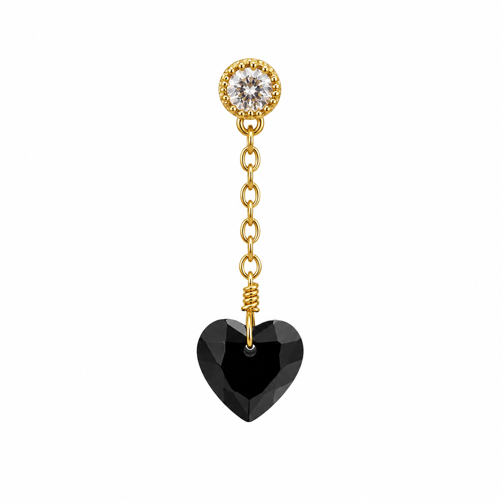Boucles d'oreille Love - Noires