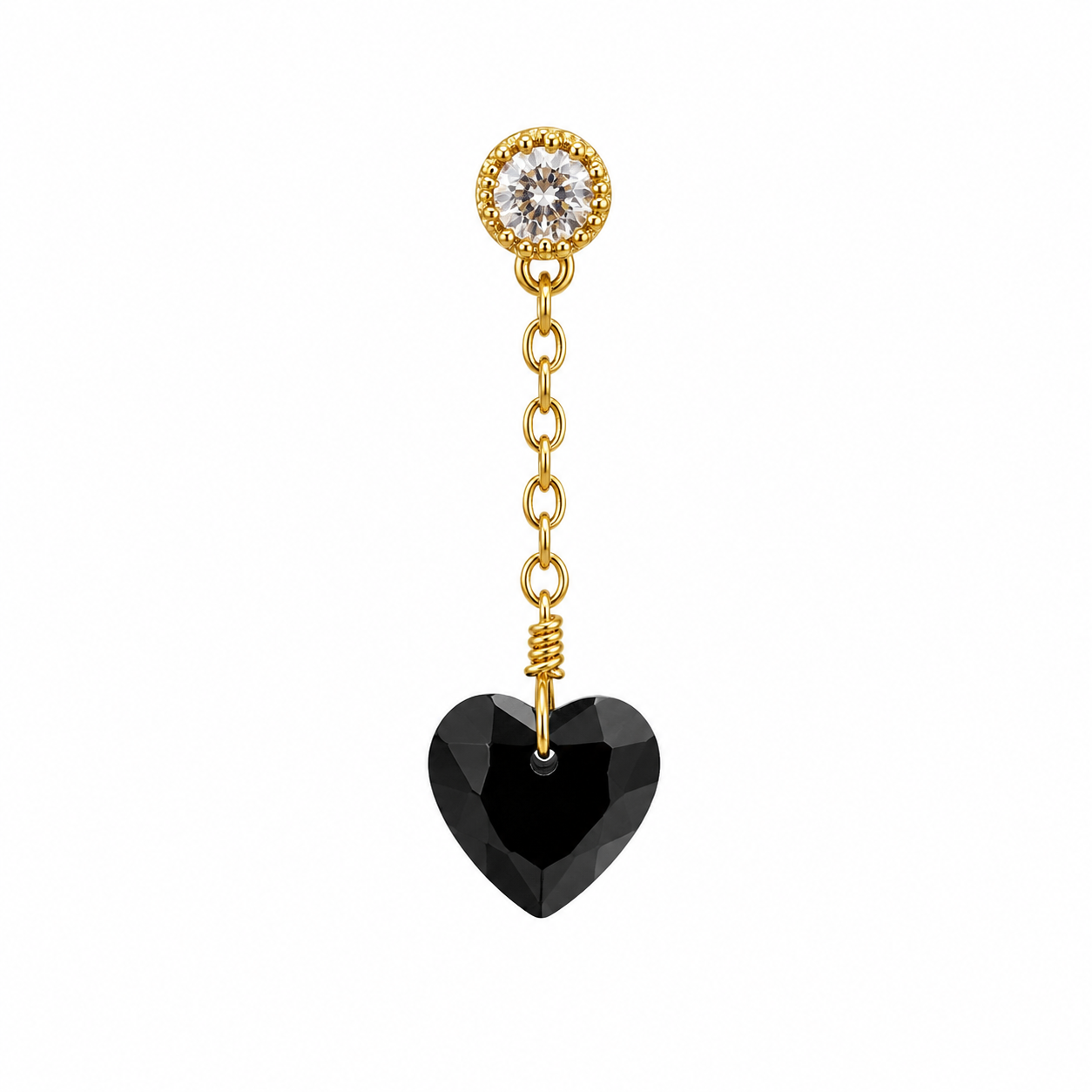 Boucles d'oreille Love - Noires