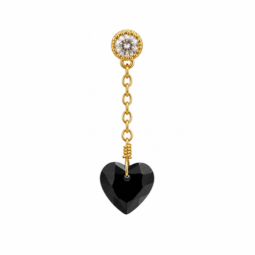 Boucles d'oreille Love - Noires