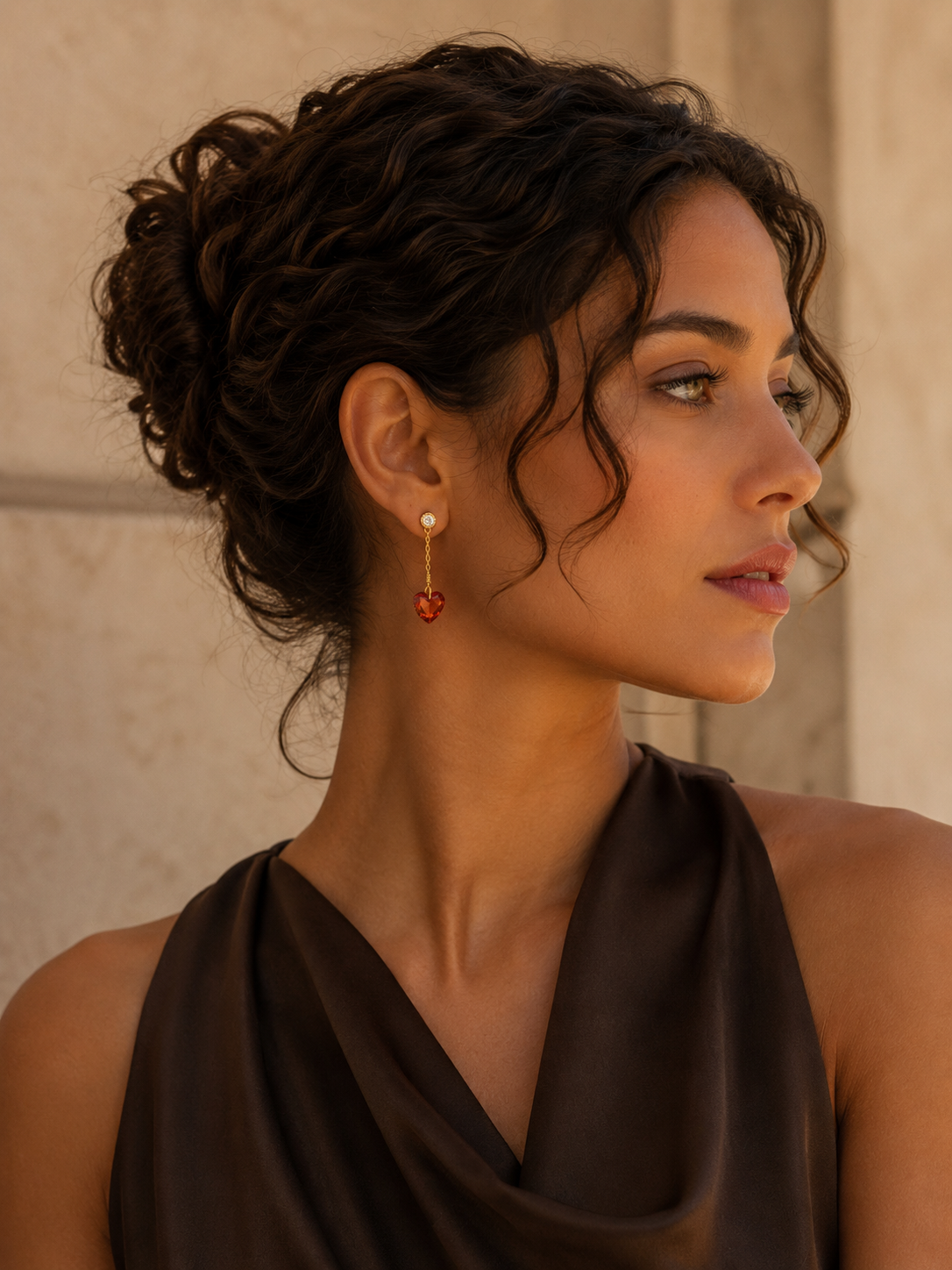 Boucles d'oreilles Love - Rouges