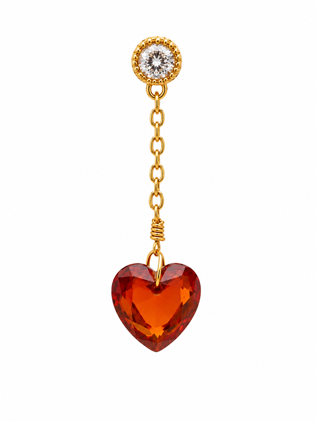 Boucles d'oreilles Love - Rouges