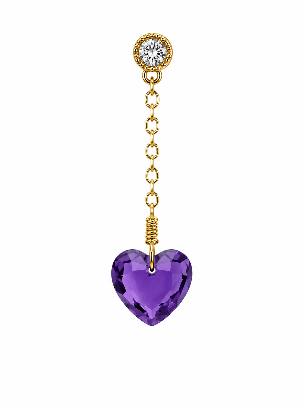 Boucles d'oreilles Love - Violettes