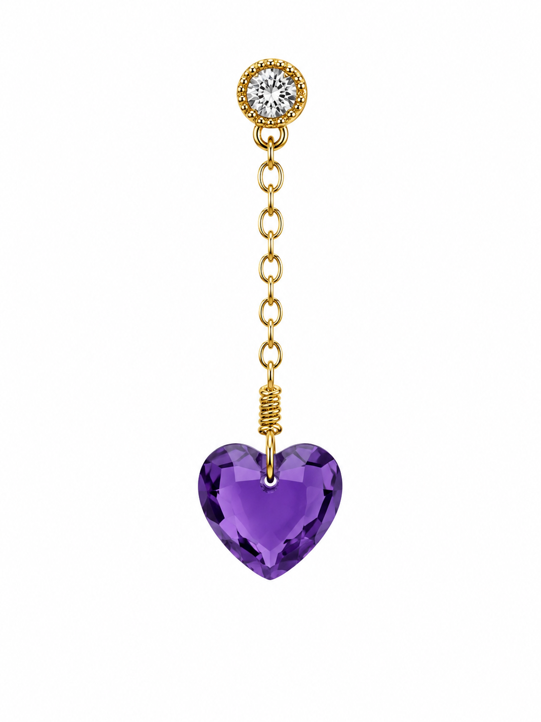 Boucles d'oreilles Love - Violettes