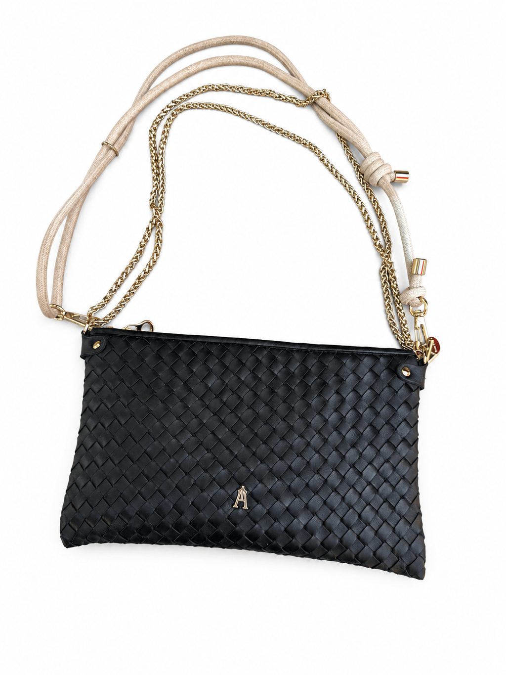 Pochette Pillow Tressé 3D Noir – Craie Studio