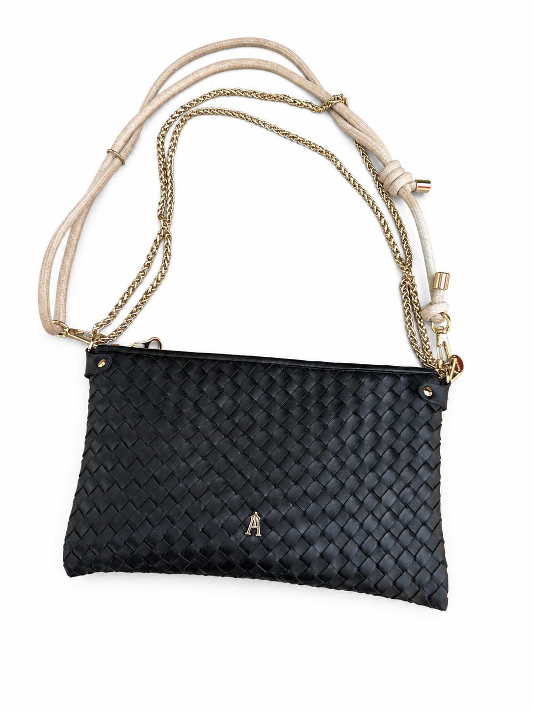 Pochette Pillow Tressé 3D Noir – Craie Studio