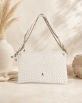 Pochette Pillow Tressé 3D Blanc - Craie Studio