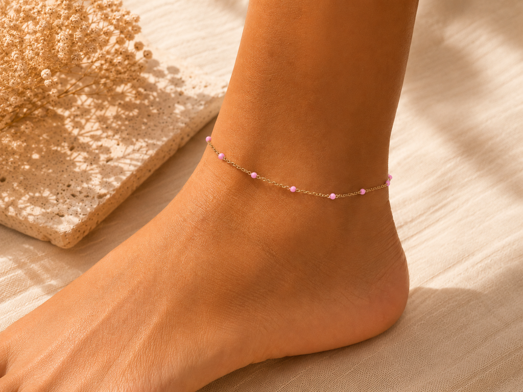Chaine de Cheville Grigri - Rose