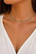 Grigri Collier Acier- Bleu