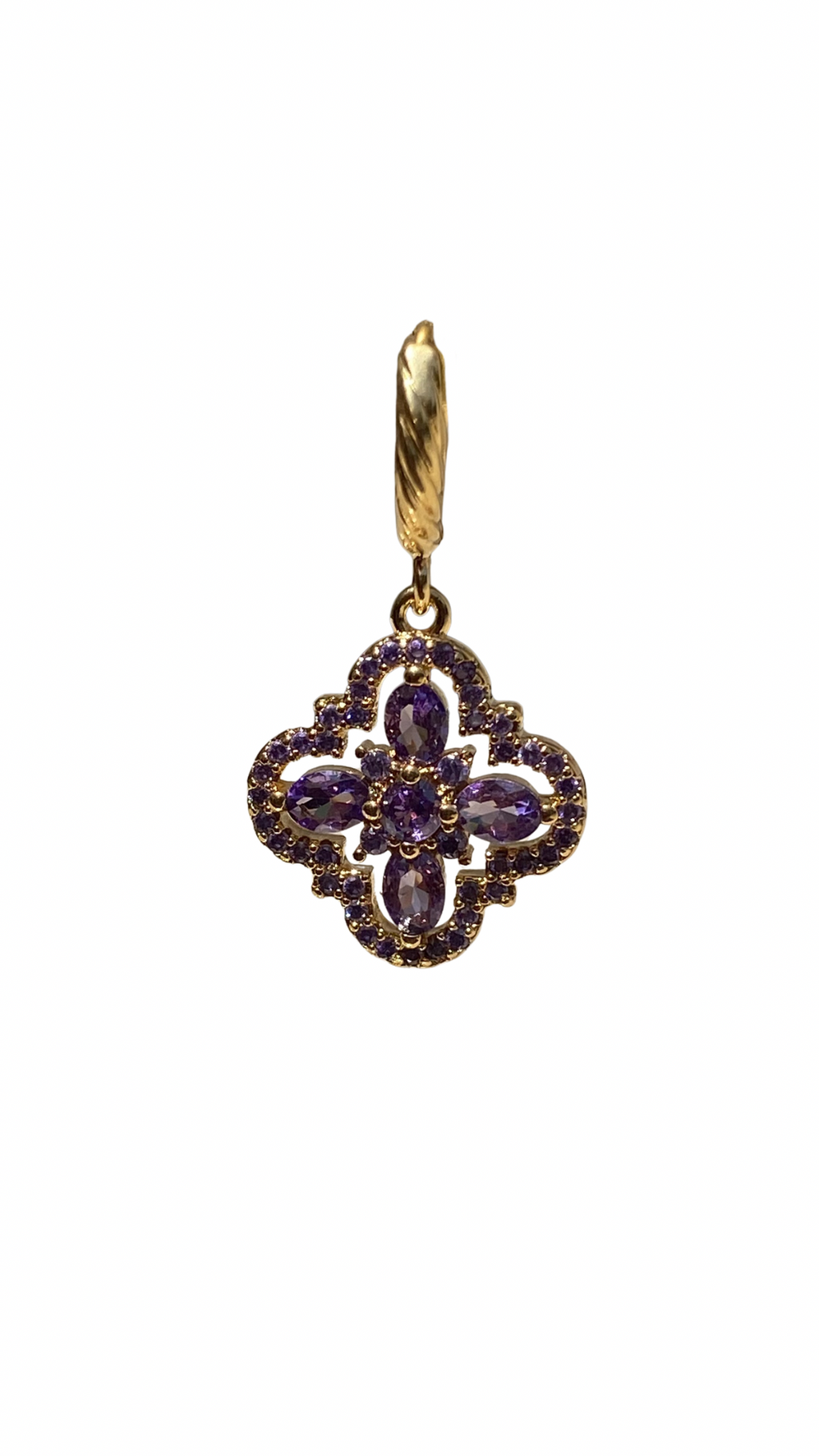 Boucles d'oreilles Éléna - Violettes