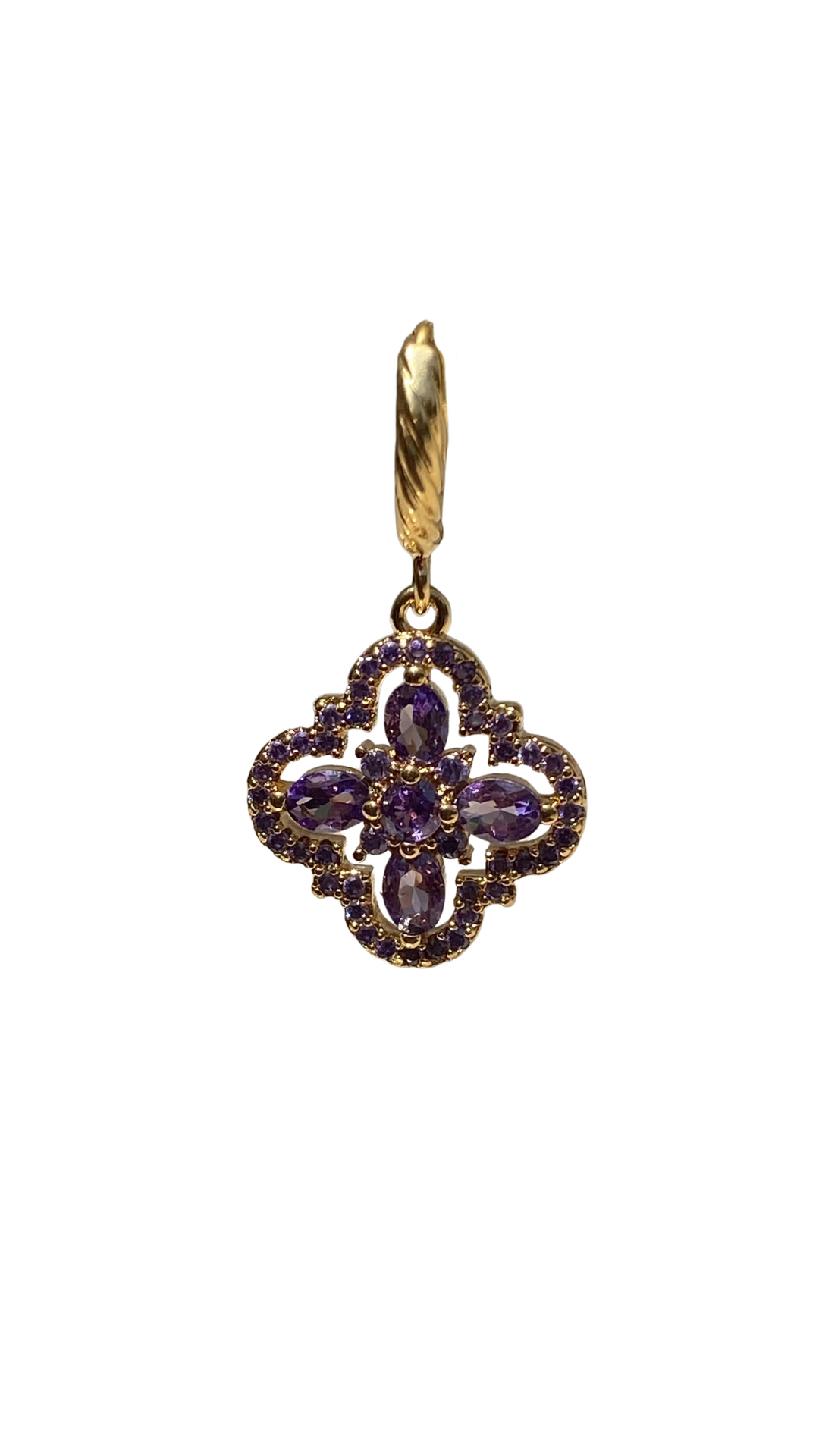 Boucles d'oreilles Éléna - Violettes