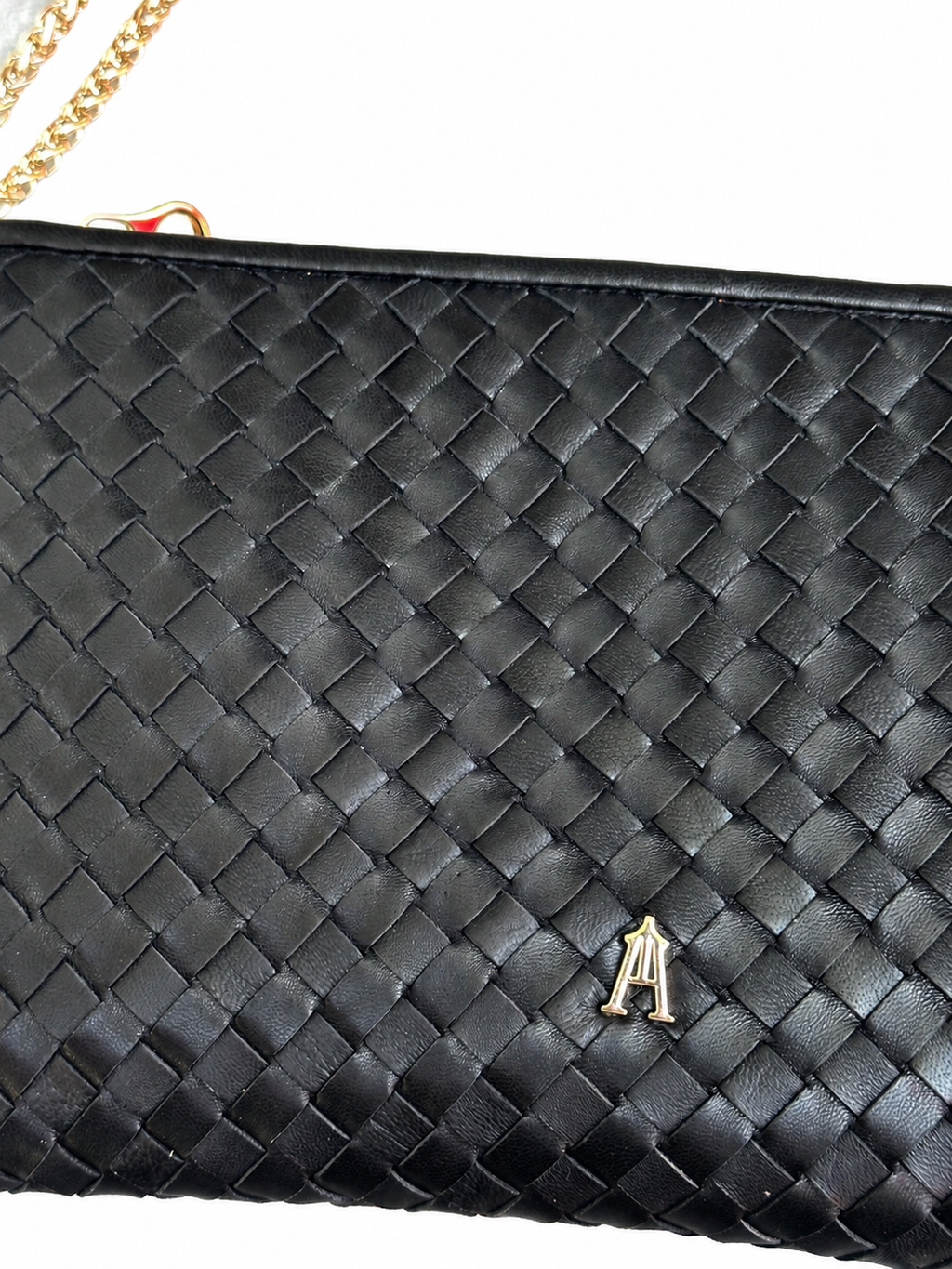 Pochette Pillow Tressé 3D Noir – Craie Studio