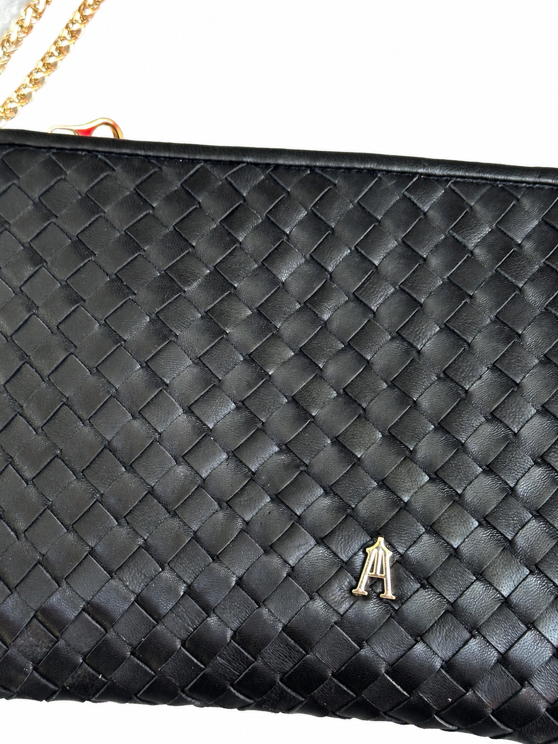 Pochette Pillow Tressé 3D Noir – Craie Studio