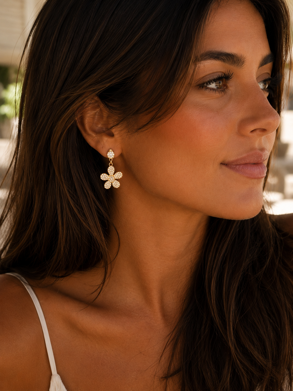 Boucles d'oreilles Flora - Roses
