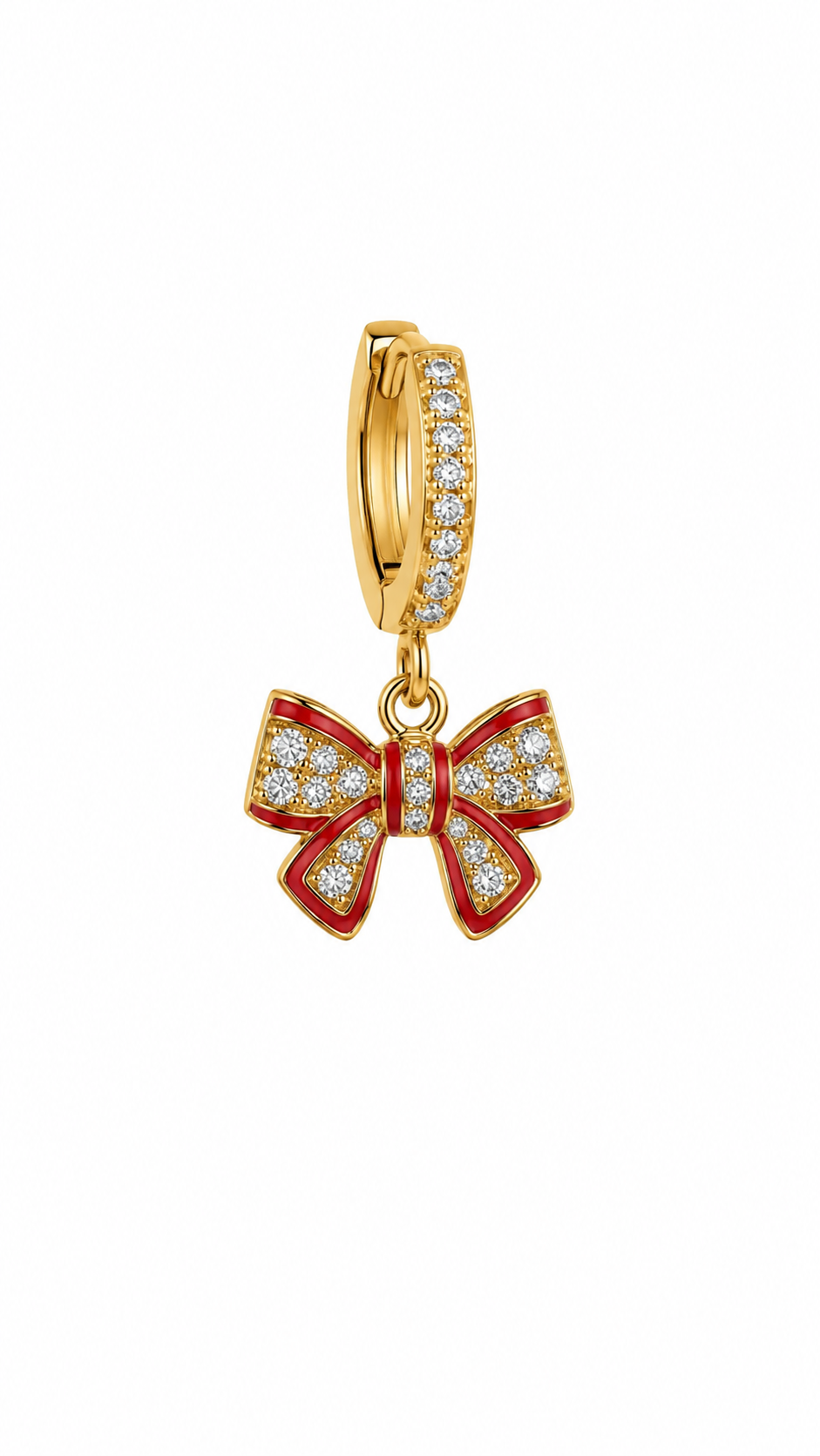 Boucles d'oreilles Noeud Étincelant - Rouges